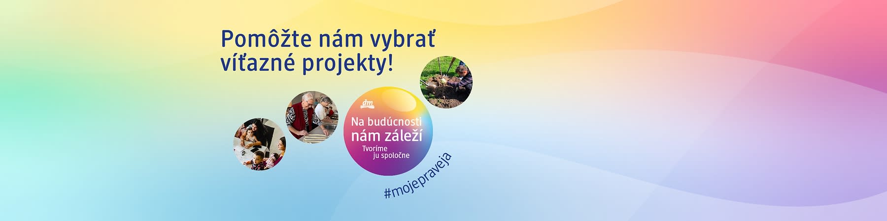 banner s tematikou hlasovania za víťazný projekt v oblasti dobrovoľníctva