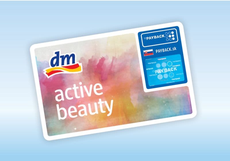 Kartička k zákazníckemu programu dm active beauty.