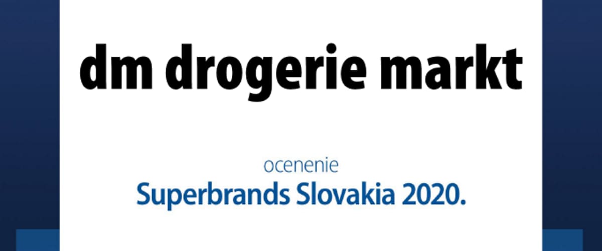 dm získala certifikát Superbrands 2020
