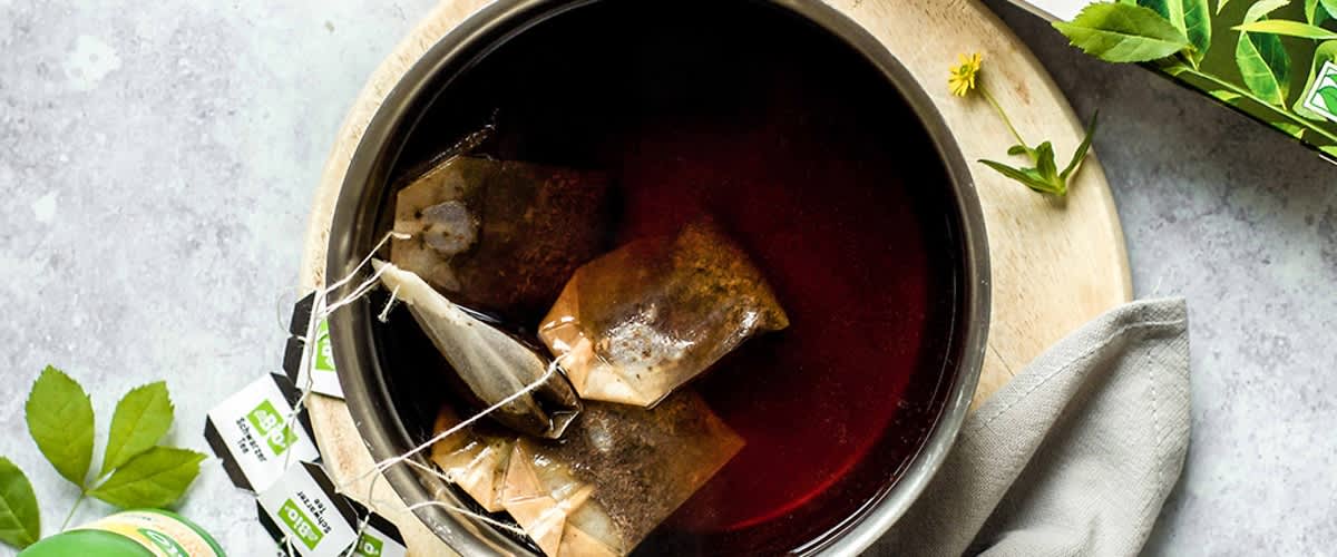 Príprava čajového sirupu.