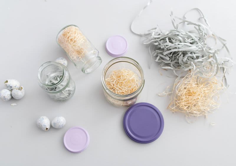 Poháre s veľkonočnou trávou