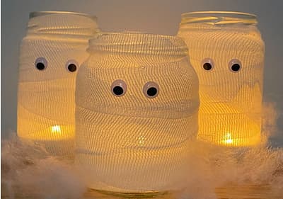 Halloweenske strašidlové svietniky