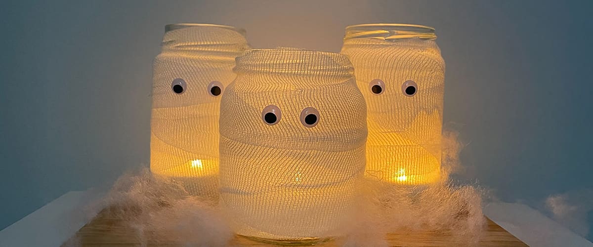 Halloweenske strašidlové svietniky