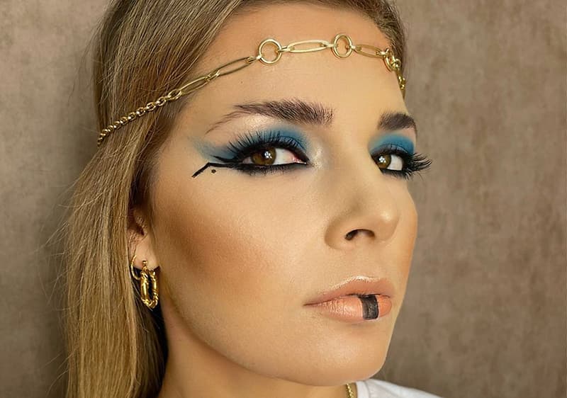 Halloweensky make-up: Kleopatra