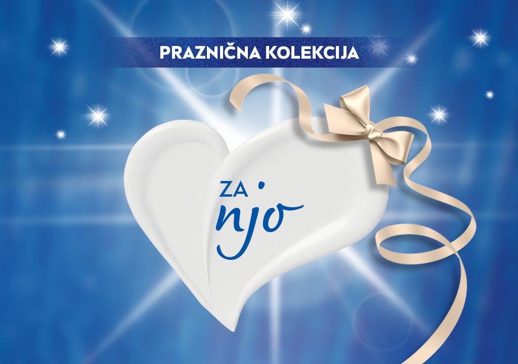 Alt-Text Praznična kolekcija za njo s srčkom in pentljo