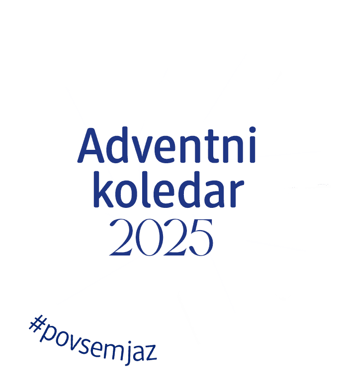 Alt-Text Adventni koledar 2025 v modrem besedilu na belem ozadju