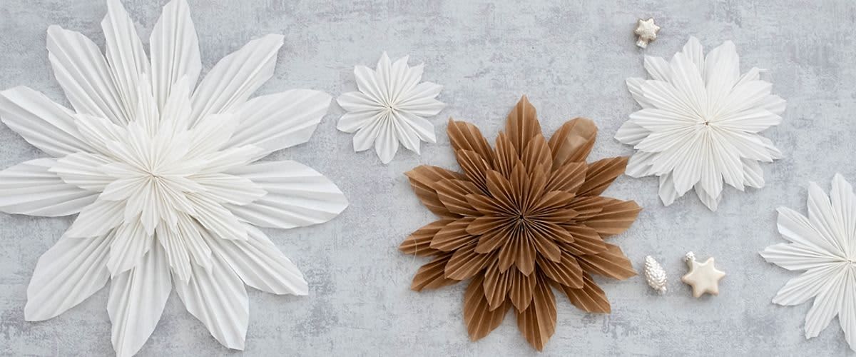Božične zvezde iz papirja za peko