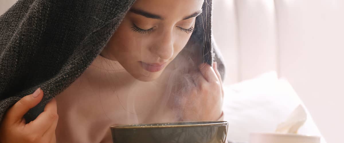 Prijetna parna kopel za obraz