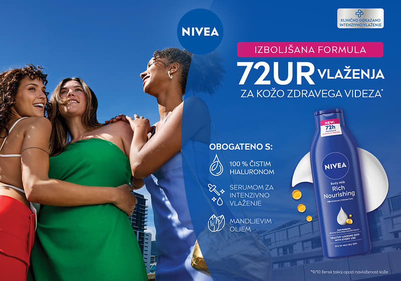NIVEA – znamka št. 1 na svetu v negi telesa