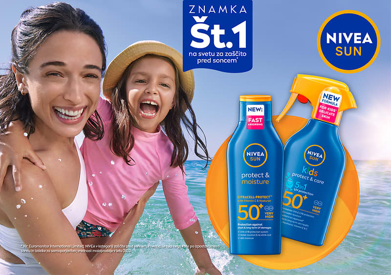 NIVEA SUN - znamka  št. 1 na svetu za zaščito pred soncem