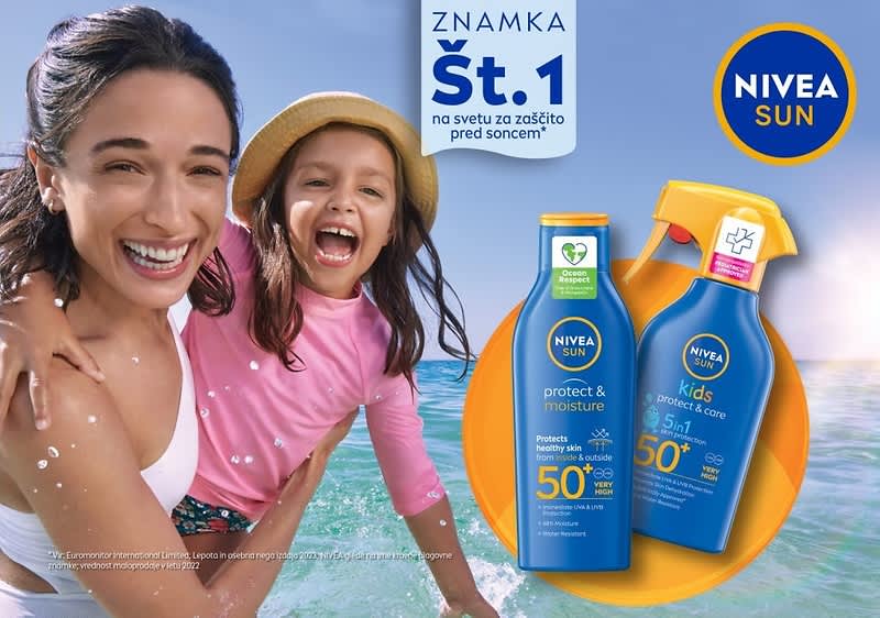 NIVEA SUN - znamka šr. 1 na svetu za zaščito pred soncem 