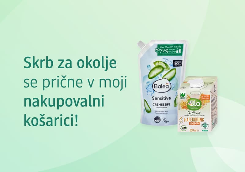 Izdelki za okolju prijazno nakupovalno košarico