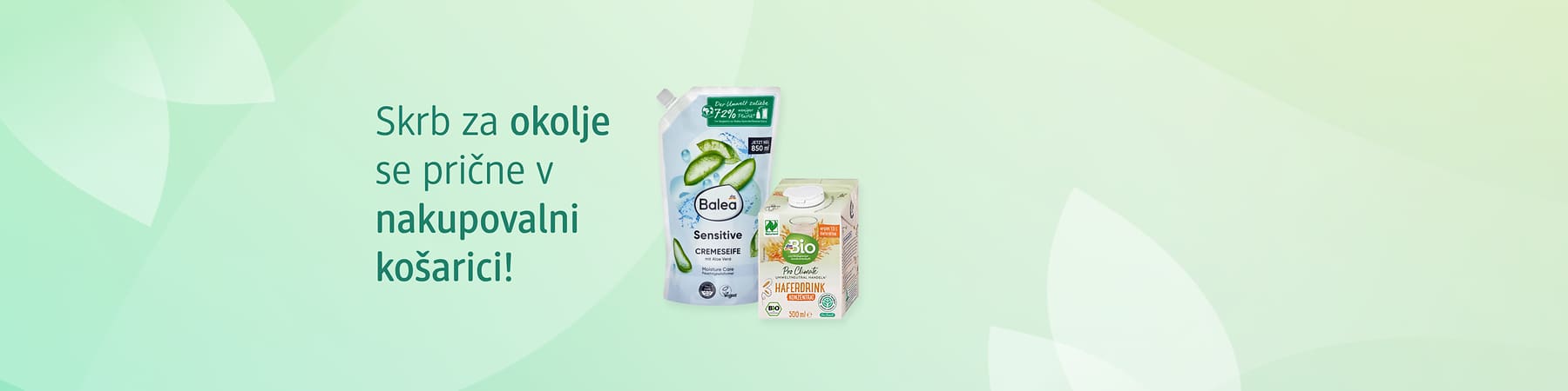 Izdelki za okolju prijazno nakupovalno košarico