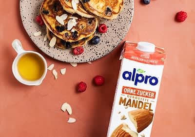 Alpro Mandel und Pfannkuchen