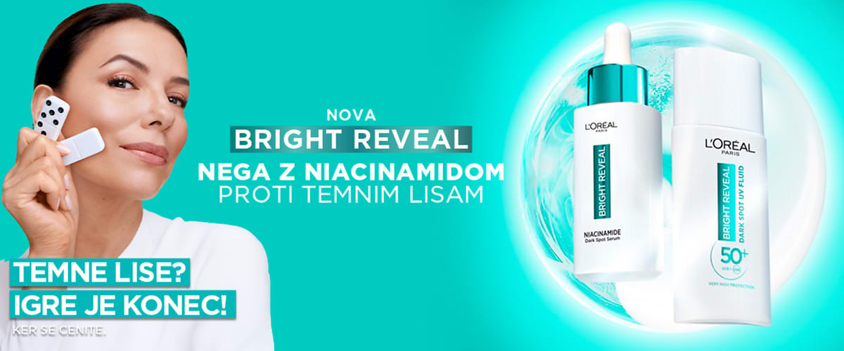 Izdelki za nego kože L'Oreal proti temnim lisam z niacinamidom