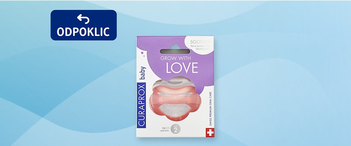 Alt-Text Odpoklic Curaprox baby dudo Grow with Love