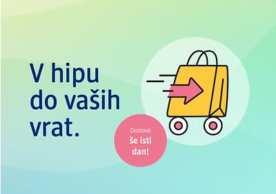 Alt-Text Hitra dostava do vaših vrat s paketom in kolesi