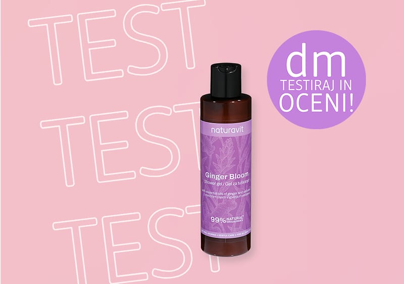 Alt-Text Ginger Bloom gel za tuširanje na roza ozadju