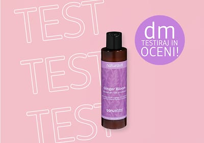 Alt-Text Ginger Bloom gel za tuširanje na roza ozadju