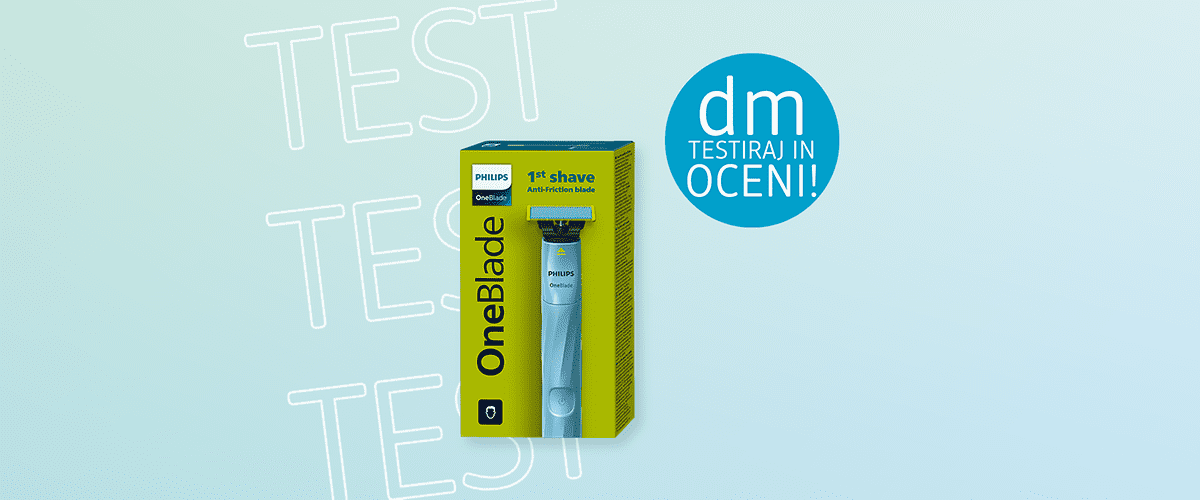 Alt-Text Philips OneBlade britvica v embalaži za testiranje