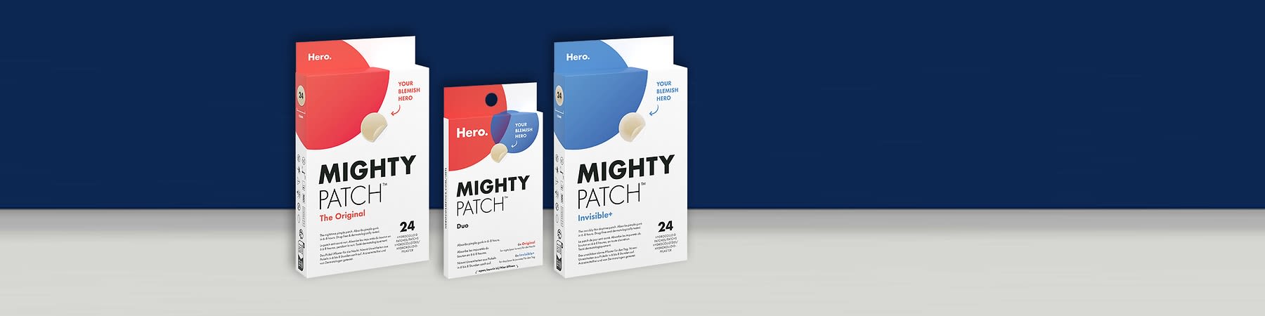 Alt-Text Paketi obližev za akne Mighty Patch Original Duo Invisible+