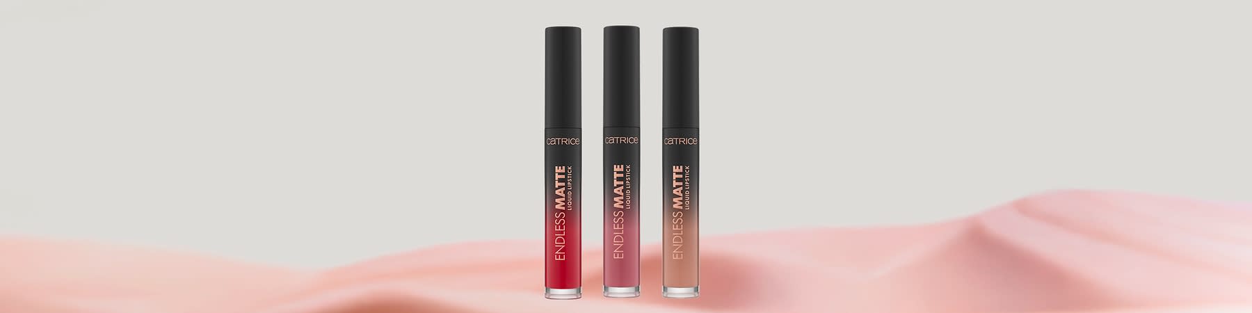 Kozmetični izdelki Catrice: maskara, primer, tekoča šminka, rdečilo, glos za ustnice
