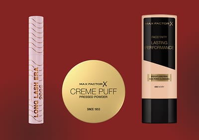 Alt-Text Max Factor kozmetika: maskara, puder, podlaga