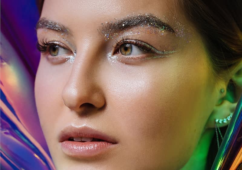 Make up z bleščicami