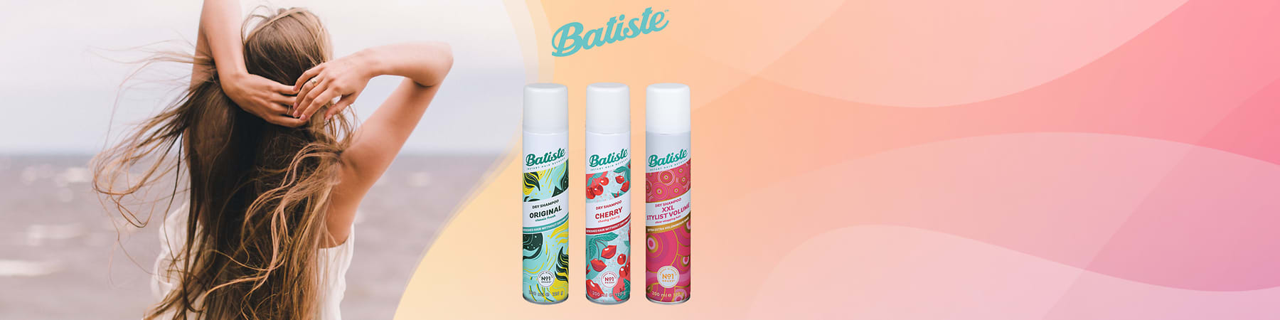 Batiste suhi šampon original, češnje in XXL volumen trije razporejeni razpršilci