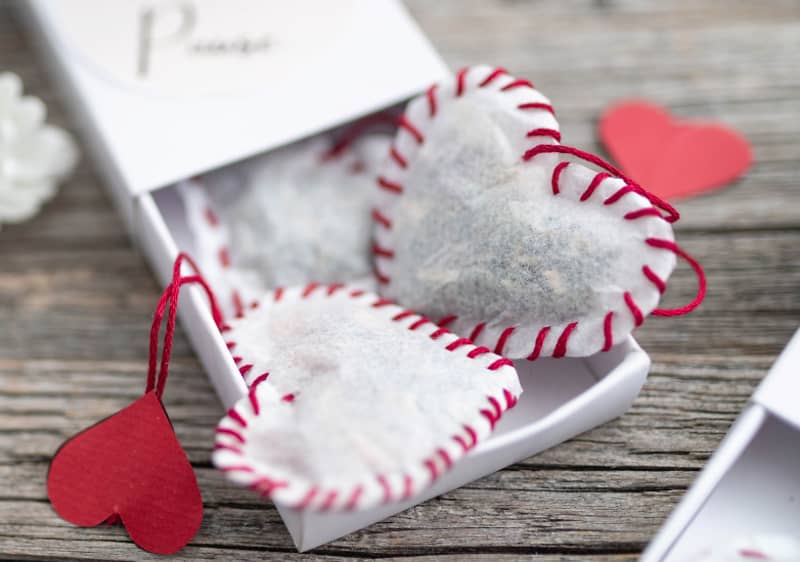 Vrečke za čaj v obliki srca