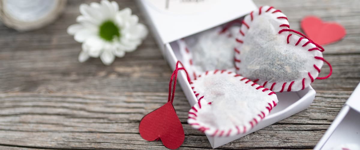 Vrečke za čaj v obliki srca