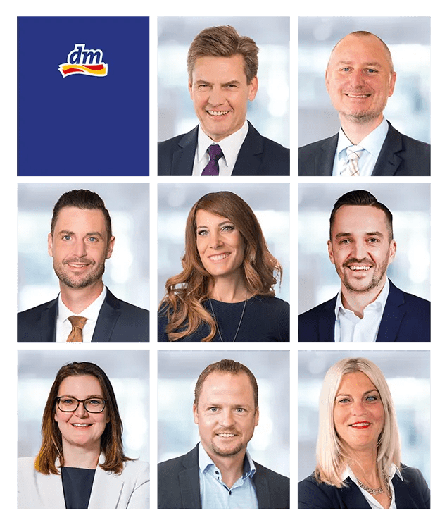 Im Bild: Die Geschäftsleitung von dm Österreich