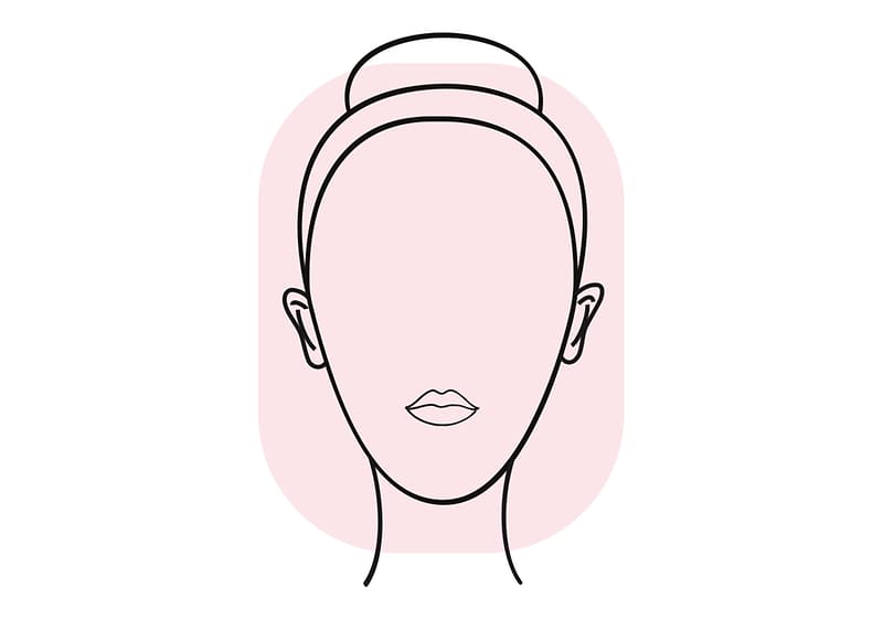 längliche Gesichtsform