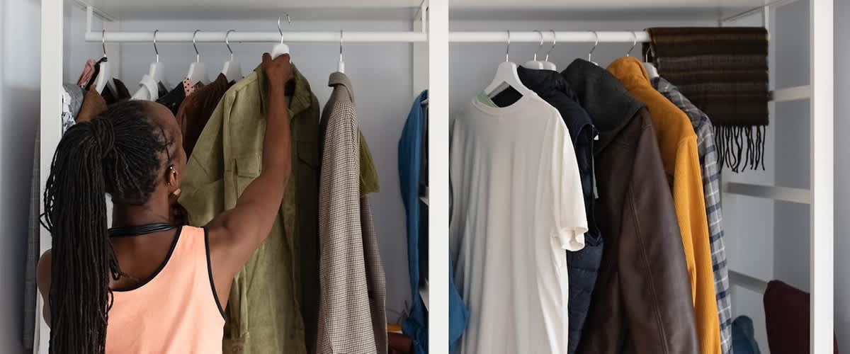 Ordnung in den Kleiderschrank bringen