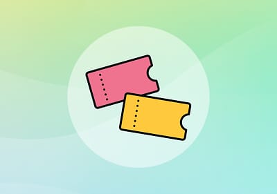 Coupons: Zwei Coupon-Etiketten mit Prozentsymbol