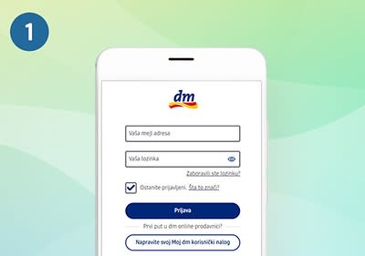 Schritt 1: Screen Anmeldungsformulare zur Anmeldung oder Registrierung