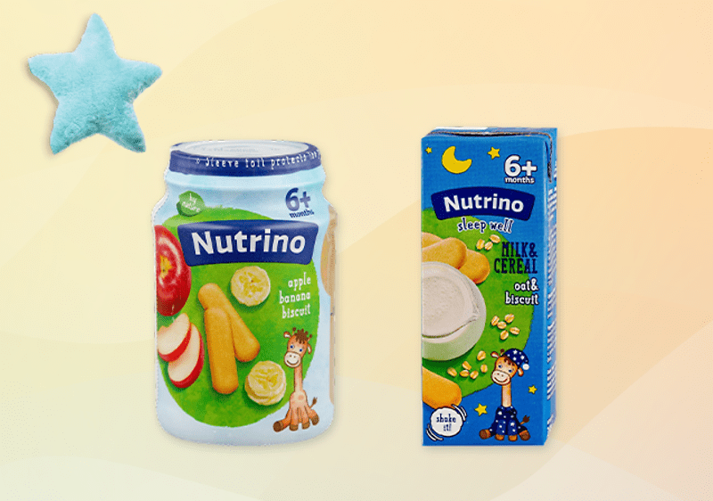 Slika koja prikazuje Nutirno paket dečje kašice i kutiju mlečne kašice