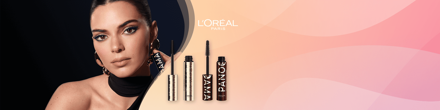 Slika koja prikazuje žensku lice pored nekoliko L'Oréal Paris maskara ključna reč: maskara