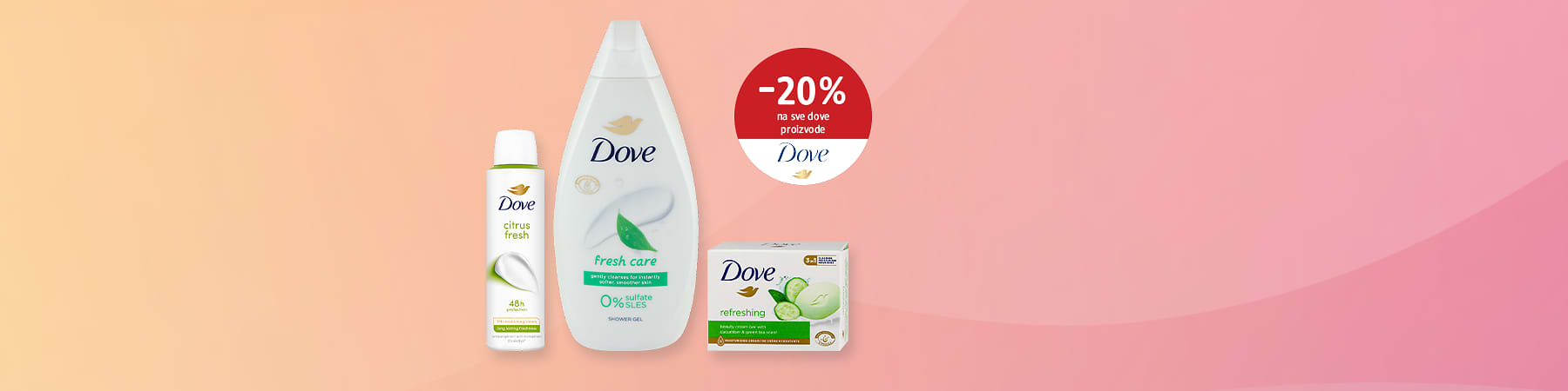Slika koja prikazuje Dove proizvode za negu tela uključujući šampon gel dezodorans i sapun, ključna reč Dove