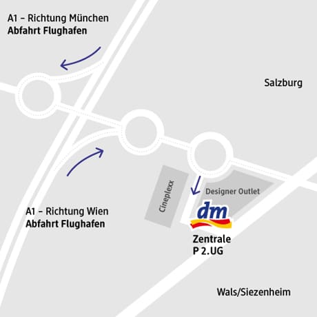 Anfahrtsplan dm Zentrale