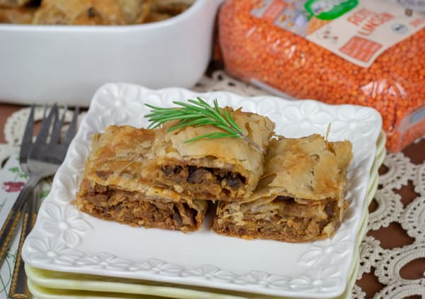 Пита со печурки, леќа и киноа