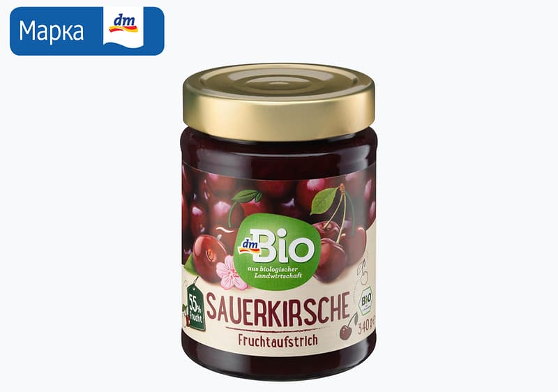 dmBio џем од вишни, 340г