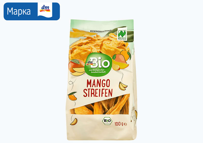 dmBio суви парчиња манго, 100 г