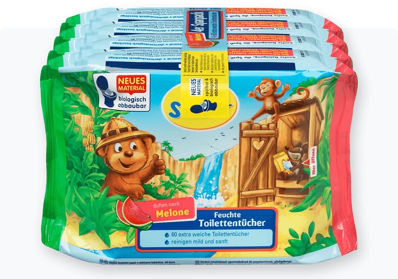 влажна тоалетна хартија, 4х60/1