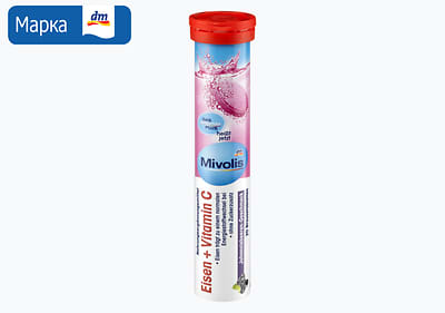 Mivolis шумливи таблети витамин Ц + железо, 20 таблети
