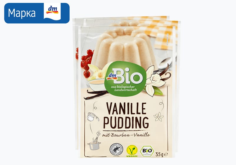 dmBio пудинг од ванила, 3х35 г