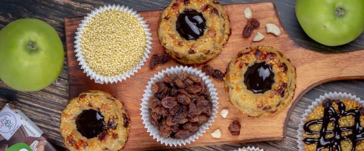 Посни мафини со просо и јаболка