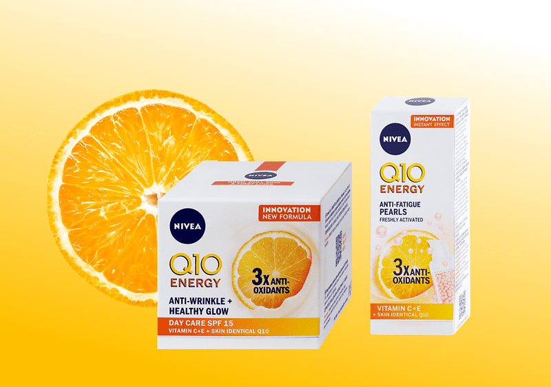 Nivea Q10 Energy Bühnebild