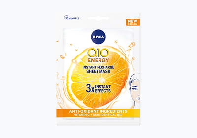 NIVEA Q10 Energy маска за лице, 1 парче