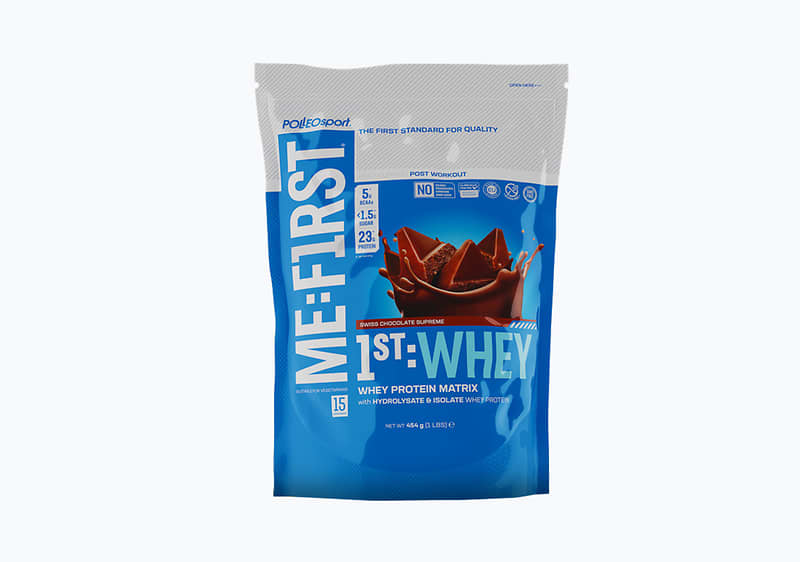MI: F1RST WHEY протеин со вкус на чоколадо, 454 г